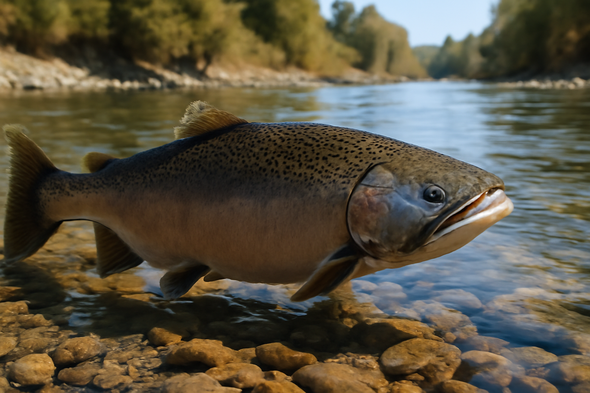 A Chinook salmon returns to its native California river for the first time in nearly a century