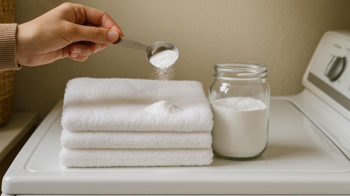 A dash of this pantry staple in your laundry boosts whites brightness for days without bleach