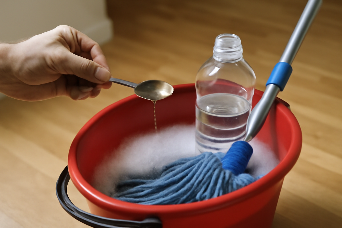 Add a spoonful of this inexpensive liquid to mop water and floors smell fresh for days