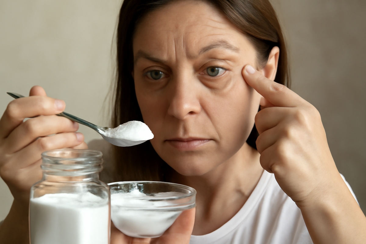 Baking soda becomes an unexpected remedy for wrinkles and dark circles dermatologists note