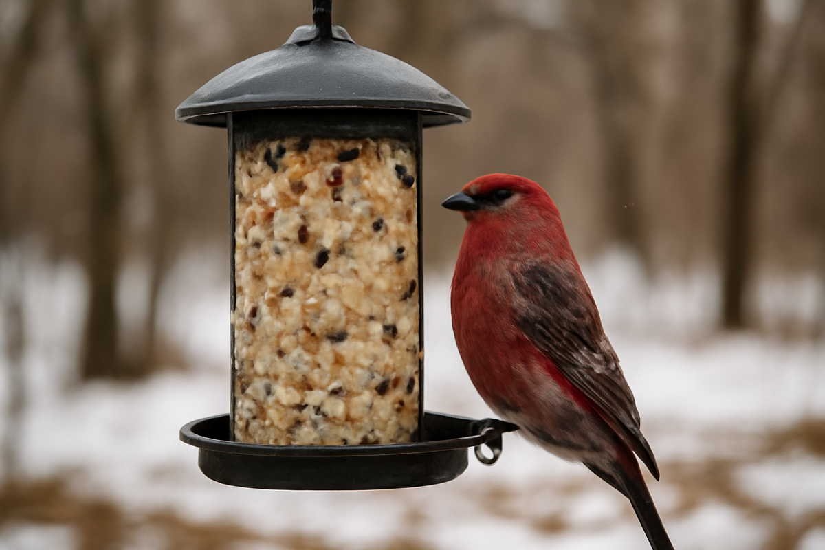 December birdfeeders stick with this cheap treat to bring hungry birds back each morning