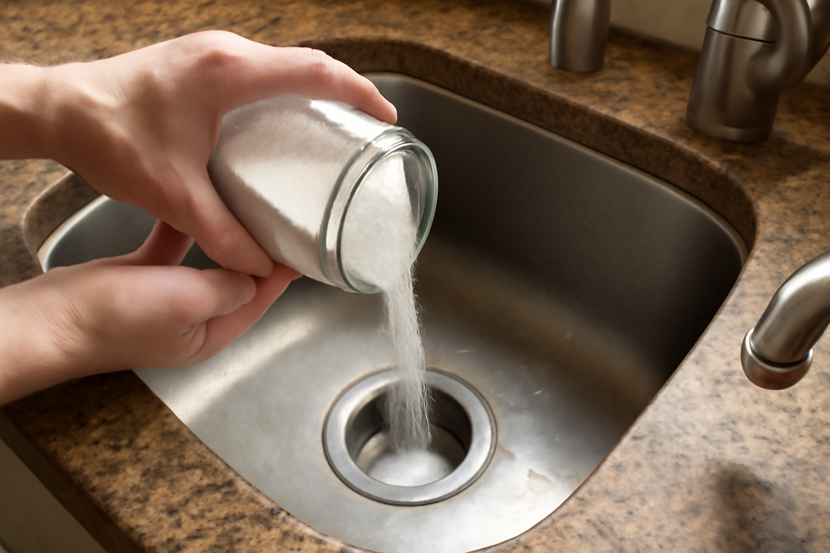 Forget vinegar and baking soda plain kitchen salt clears blocked drains faster than you think