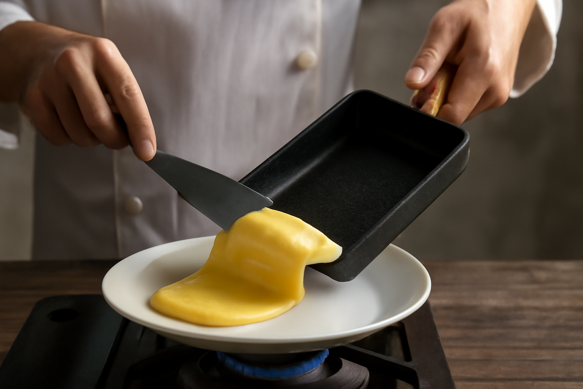 Japanese chefs trick makes eggs slide from the pan goodbye frying oils