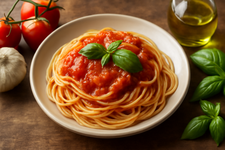 Make a rich restaurant style pasta sauce at home using just four fresh ingredients
