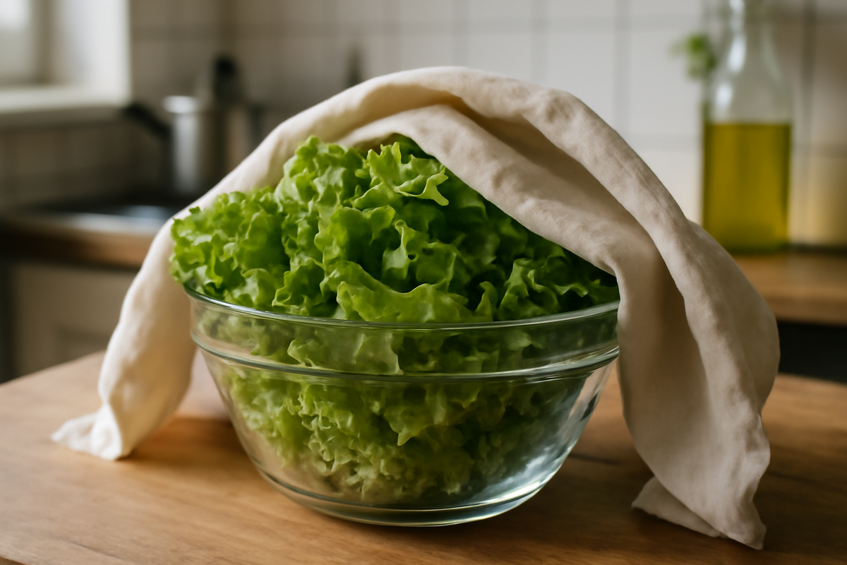 No foil or plastic the easy trick that keeps salad crisp for days