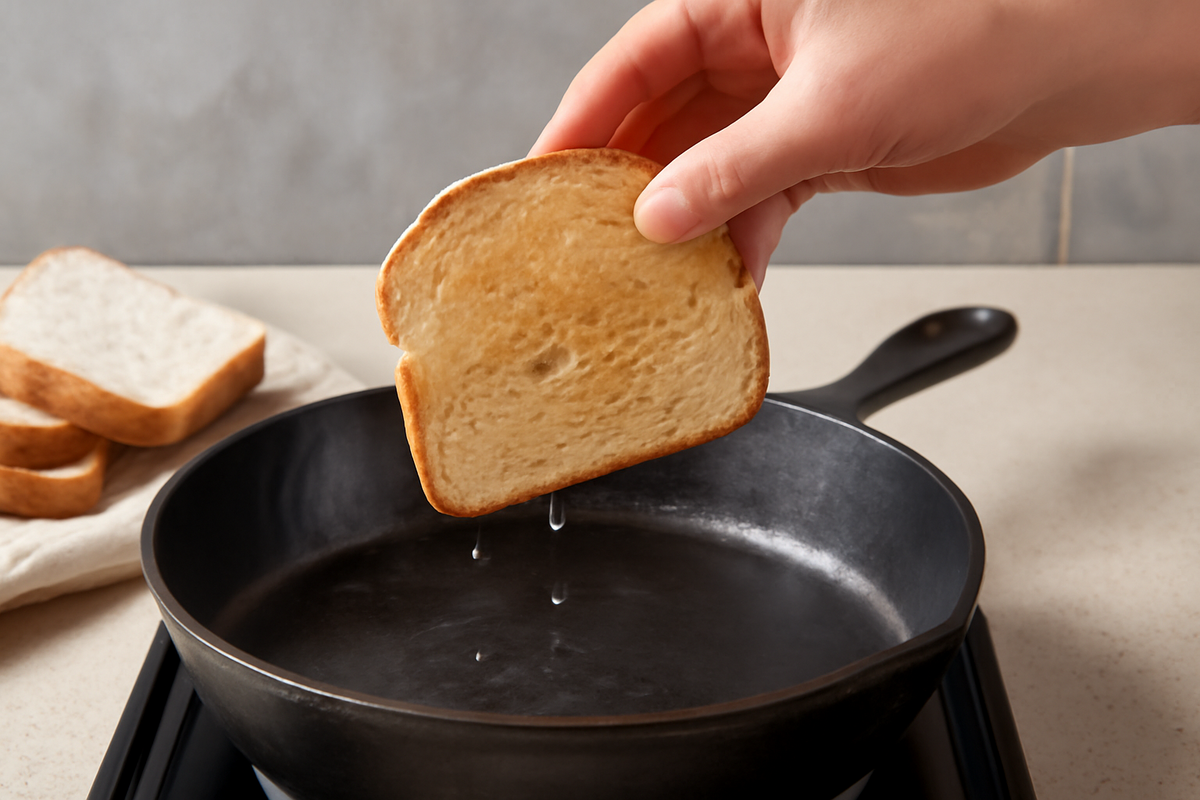 Revive frozen bread in 30 seconds with this no oven no toaster bakers trick
