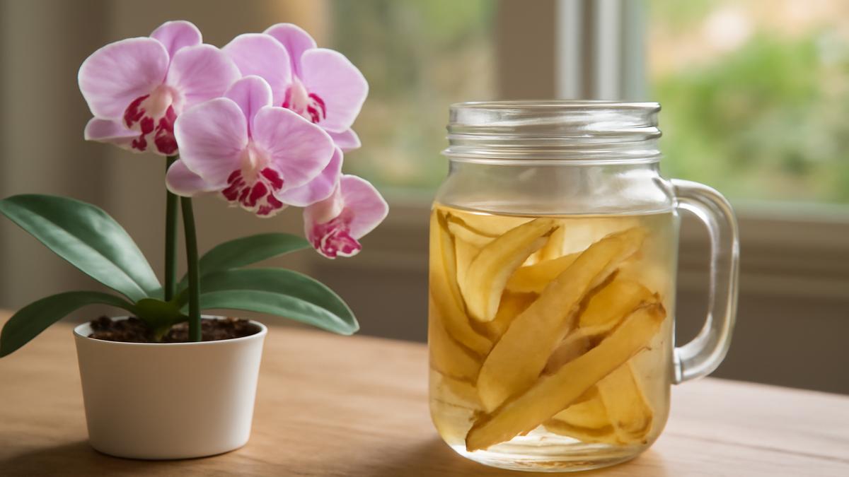 Stop buying expensive orchid food banana peel water makes them rebloom monthly
