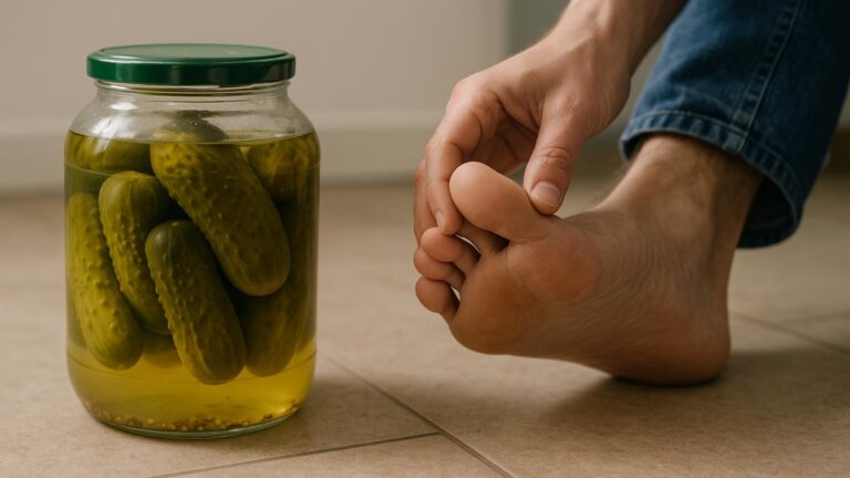 Stop throwing away pickle juice it kills foot odour better than any spray