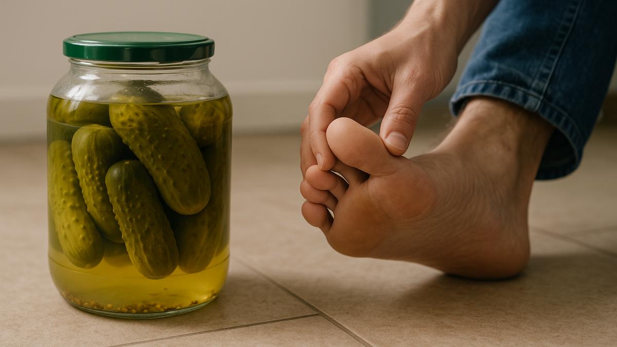 Stop throwing away pickle juice it kills foot odour better than any spray