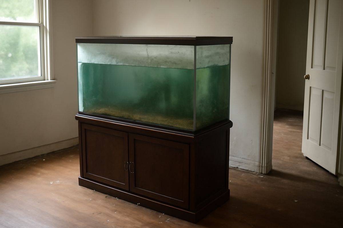 Tenant evicted after 22000 unpaid rent leaves behind massive aquarium and a huge bill